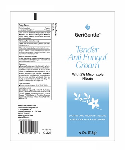 Principal Display And Drug Fact Panel (Gg Tender Antifungal Cream Miconazole 4 Oz (customer))